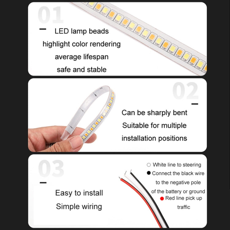 Car Rearview Mirror Decoration LED Streamer Turn Signal, Length： 15cm A Pair - In Car by buy2fix | Online Shopping UK | buy2fix