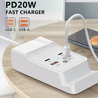 PD 20W Dual USB-C / Type-C + Dual USB 4-Port Fast Charging Hub For Smartphone Tablet USB Plug - Multifunction Charger by buy2fix | Online Shopping UK | buy2fix