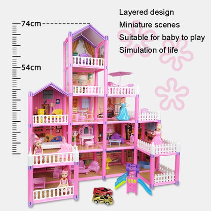 DSJ55-2 126pcs/set Children Passing Domestic Toy Doll House Princess Castle Set Simulation Disguise House - Pretend Play Toys by buy2fix | Online Shopping UK | buy2fix