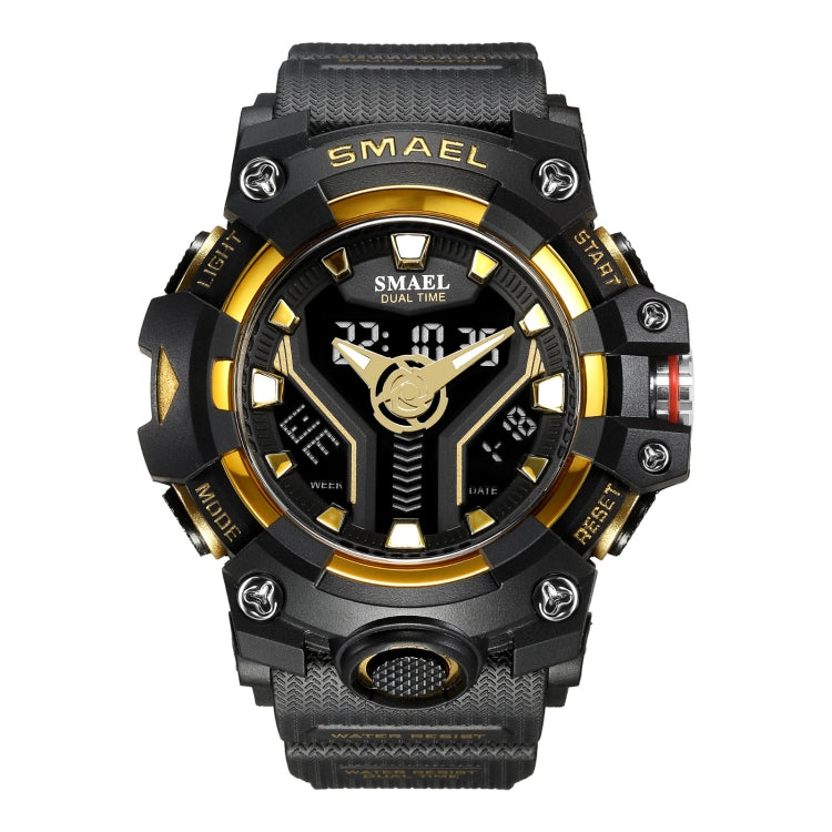 SMAEL 8075 Multi-function Waterproof Night Light Outdoor Watch(Black Gold) - Sport Watches by SMAEL | Online Shopping UK | buy2fix