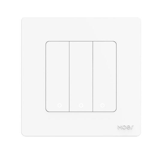 Tuya ZigBee Smart Single-fire Zero-fire Sharing Timing Voice Wall Switch EU Plug, Style: 3 Ways (White Scene Casual Post) - Consumer Electronics by buy2fix | Online Shopping UK | buy2fix