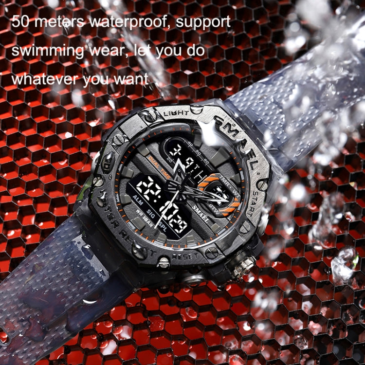 SMAEL 8066 Outdoor Electronic Sports Watch Alloy Colorful Multifunctional Men Watch(Gray) - Sport Watches by SMAEL | Online Shopping UK | buy2fix