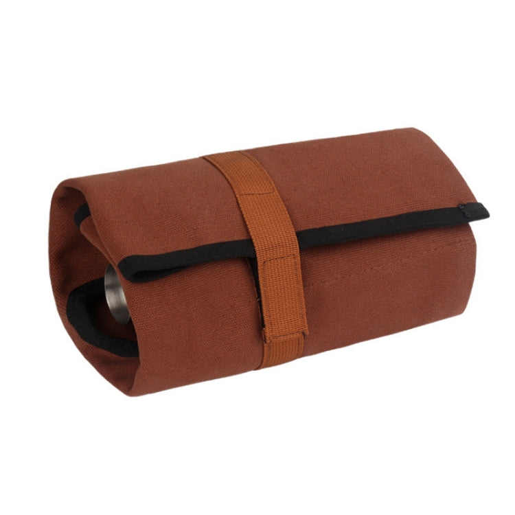WESSLECO Bar Bartending Tools Folding Storage Canvas Bag(Brown) - Storage Bags & Boxes by WESSLECO | Online Shopping UK | buy2fix