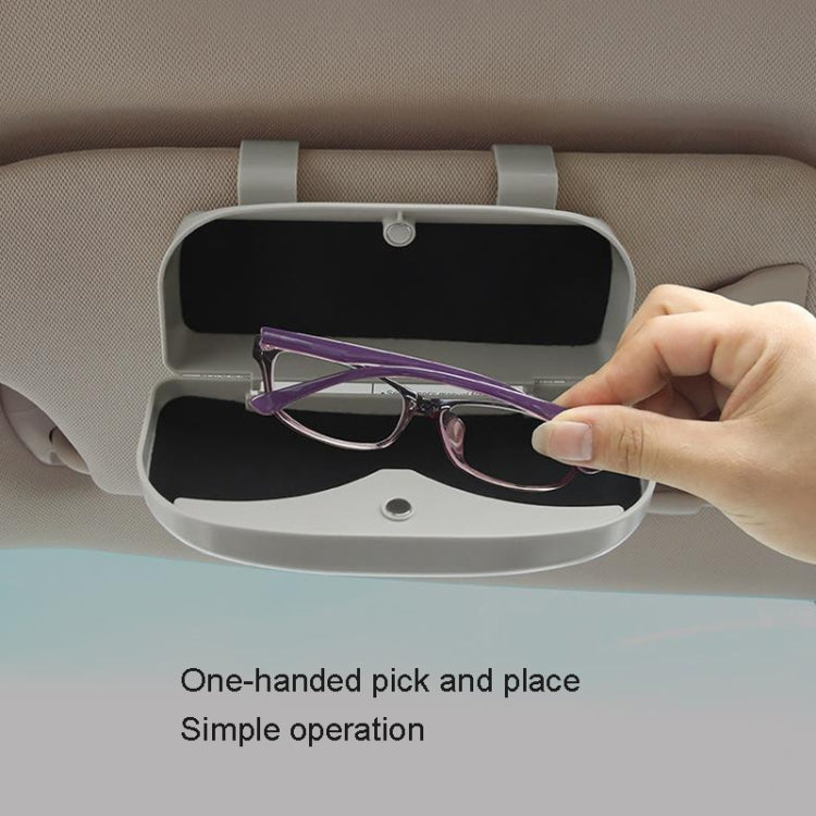 Multifunctional Car Glasses Box Car Sunshine Board Tickets Glasses Clamp(Beige) - In Car by buy2fix | Online Shopping UK | buy2fix