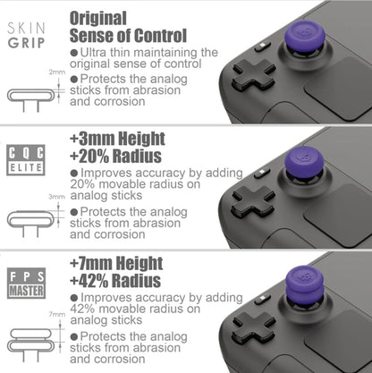 For Steam Deck Game Console Joystick Cap Set Anti-skid Combination Button Cap(Purple) - Accessories by buy2fix | Online Shopping UK | buy2fix