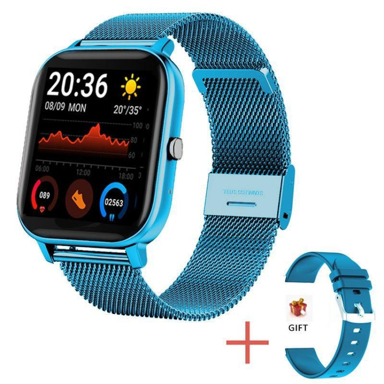 H10 1.69 inch Screen Bluetooth Call Smart Watch, Support Heart Rate/Blood Pressure/Sleep Monitoring, Color: Blue Net+Silicone - Smart Wear by buy2fix | Online Shopping UK | buy2fix