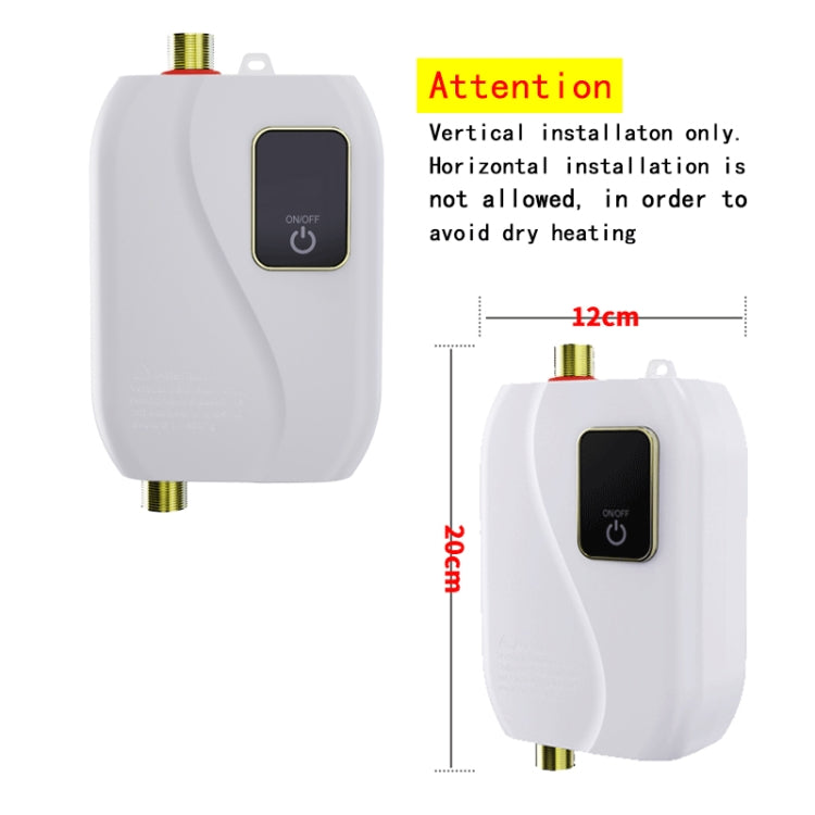 Instant Water Heater Mini Kitchen Quick Heater Household Hand Washing Water Heater EU  Plug(White) - Water Heaters & Parts by buy2fix | Online Shopping UK | buy2fix