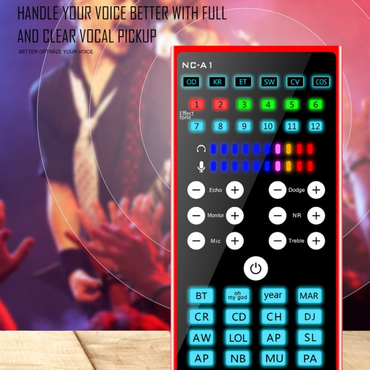 NC-A1 Bluetooth 5.0 Sound Card 12 Kinds Of Sound Effects Support Real-Time Monitoring - Live Sound Effects Processors by buy2fix | Online Shopping UK | buy2fix