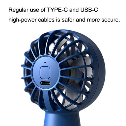 USB Outdoor Mini Handheld Brushless Motor Fan, Style: 1500mAh(Blue) - Electric Fans by buy2fix | Online Shopping UK | buy2fix