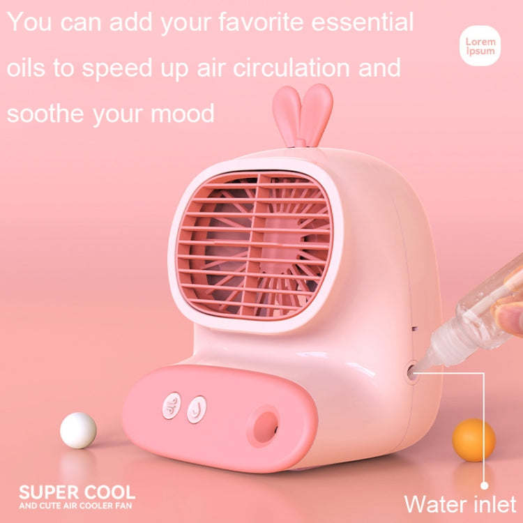 CS1319 Desktop Small Hydrating Spray Cartoon Fan Rechargeable Silent Humidifying Fan(Bunny Yellow) - Electric Fans by buy2fix | Online Shopping UK | buy2fix