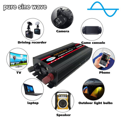 8000W 60V to 220V High Power Car Pure Sine Wave Inverter Power Converter - Pure Sine Wave by buy2fix | Online Shopping UK | buy2fix