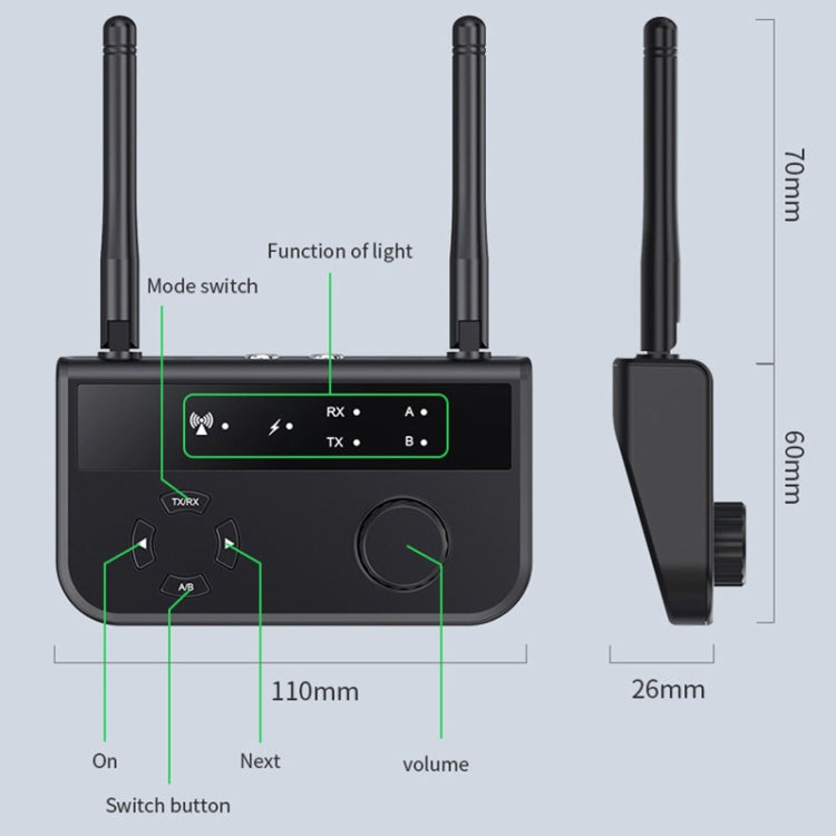 B39 2 In 1 Bluetooth 5.3AUX Music Receiver TV Computer Adapter - Audio Receiver Transmitter by buy2fix | Online Shopping UK | buy2fix