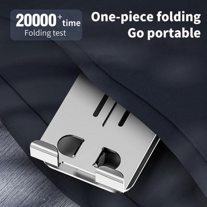 Desktop 360-degree Rotating Foldable Mobile Phone Holder, Color: Carbon Steel Black - Desktop Holder by buy2fix | Online Shopping UK | buy2fix