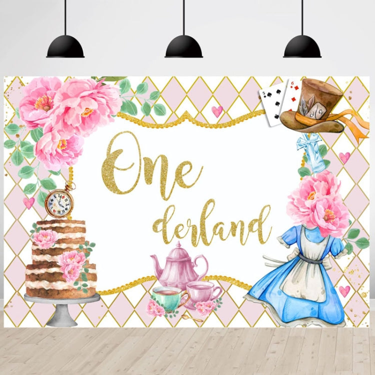 180x180cm Tea Party Tea Cup Teapot Birthday Backdrop Cloth -  by buy2fix | Online Shopping UK | buy2fix