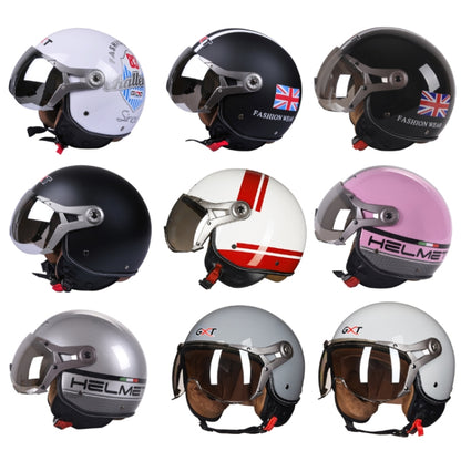 GXT Electric Vehicle Half Cover Helmet Four Seasons Retro Helmet, Size: M(Matte Black) - Helmets by GXT | Online Shopping UK | buy2fix