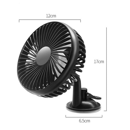 SUITU  12V/24V Mini Car Fan USB Charging Single Head Fan 360 Degree Cooling Fan, Style: Seat Back Model - Heating & Fans by SUITU | Online Shopping UK | buy2fix
