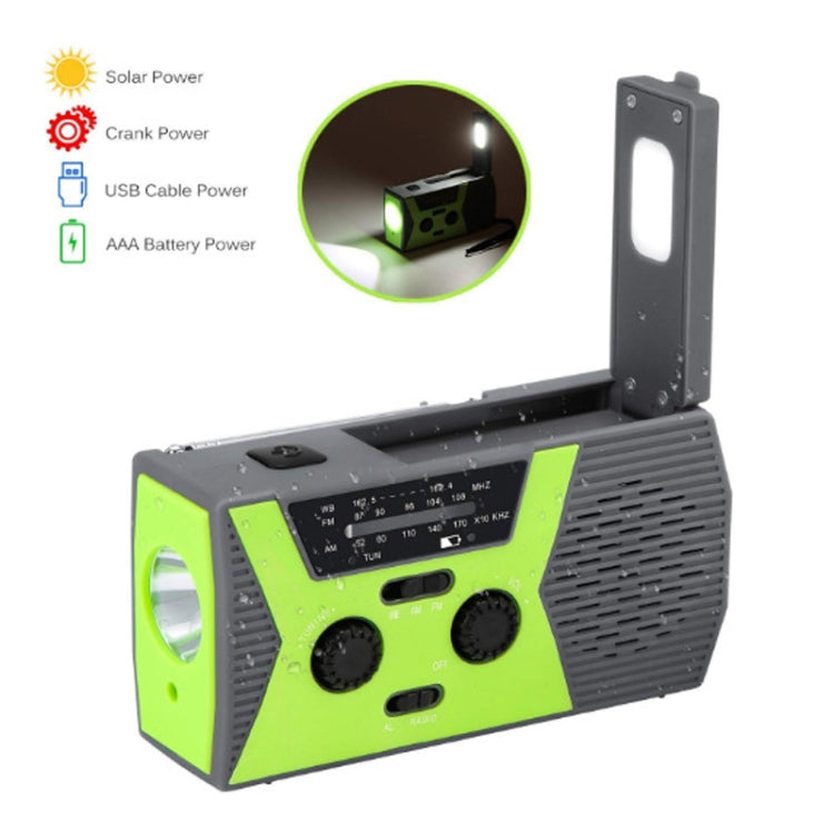 AM/FM/NoAA 2000mAh Emergency Radio Portable Hand Crank Solar Powered Radio(Orange) - Radio Player by buy2fix | Online Shopping UK | buy2fix