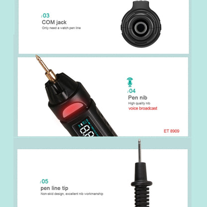 WinAPEX  ET8906  Digital Multimeter Voltage Test Pen Capacitance Meter Diode NVC Tester - Digital Multimeter by WinAPEX | Online Shopping UK | buy2fix