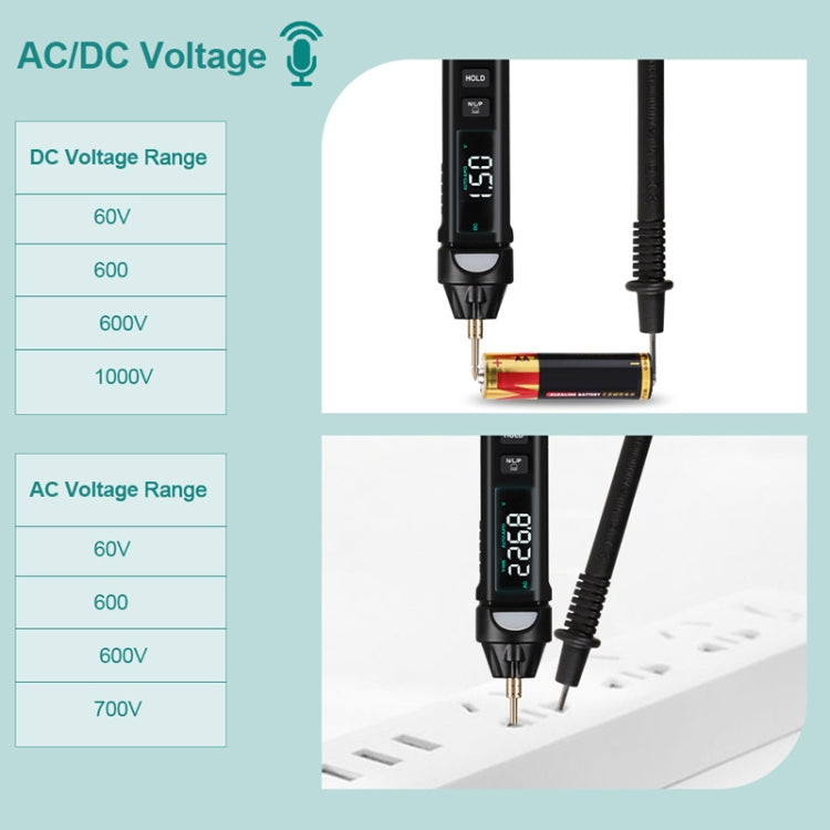 WinAPEX  ET8906  Digital Multimeter Voltage Test Pen Capacitance Meter Diode NVC Tester - Digital Multimeter by WinAPEX | Online Shopping UK | buy2fix