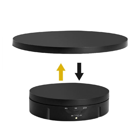 2 In 1 Charging Turntable Rotary Jewelry Live Shooting Display Stand, Color: Black Button -  by buy2fix | Online Shopping UK | buy2fix