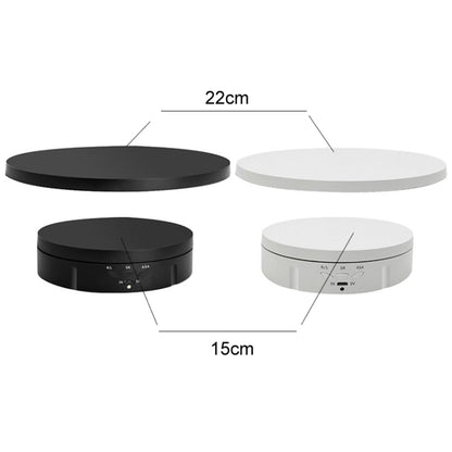 2 In 1 Charging Turntable Rotary Jewelry Live Shooting Display Stand, Color: White Button -  by buy2fix | Online Shopping UK | buy2fix