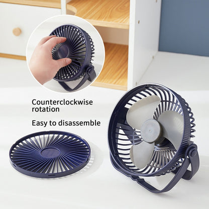 3-in-1 Electric Fan Wall Mounted Desktop Quiet Brushless Turbine Mini Fan, Style: Rechargeable(White) - Electric Fans by buy2fix | Online Shopping UK | buy2fix