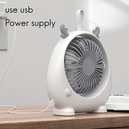 Dormitory Portable Animal Ear Desktop Electric Fan, Style: Directly Inserted Version Pink - Electric Fans by buy2fix | Online Shopping UK | buy2fix