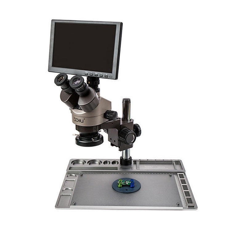 BAKU BA-011 Binomial Electronic Microscope Jewelry Appraisal Mobile Phone Repair With PCB Patch Repair Platform(EU Plug 220V) - Digital Microscope by BAKU | Online Shopping UK | buy2fix