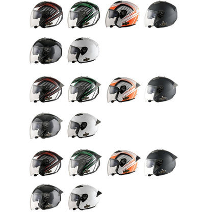 KUQIBAO Motorcycle Smart Bluetooth Sun Protection Double Lens Safety Helmet, Size: XXL(Matte Black Phantom Fiber+Black Tail) - Helmets by KUQIBAO | Online Shopping UK | buy2fix