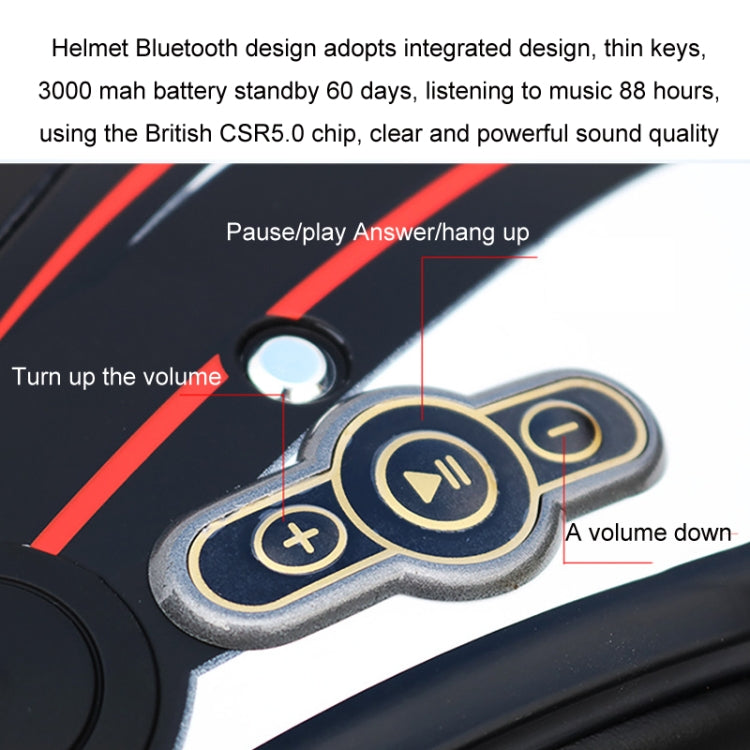 KUQIBAO Motorcycle Smart Bluetooth Sun Protection Double Lens Safety Helmet, Size: L(Bright Black Phantom Fiber+Gray Tail) - Helmets by KUQIBAO | Online Shopping UK | buy2fix