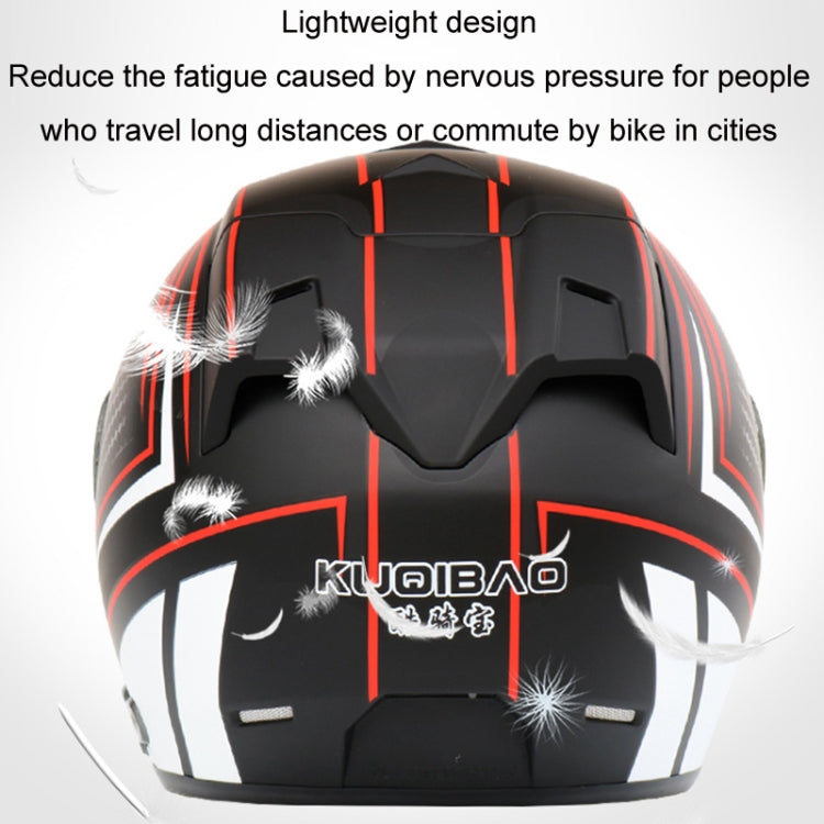 KUQIBAO Motorcycle Smart Bluetooth Sun Protection Double Lens Safety Helmet, Size: XL(Matte Black) - Helmets by KUQIBAO | Online Shopping UK | buy2fix