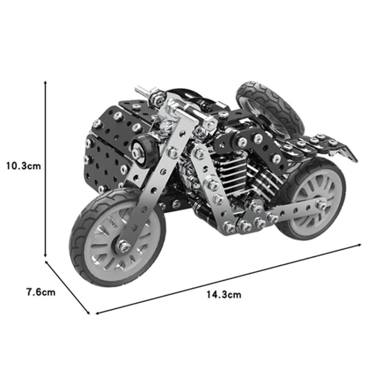 Metal Assembly Model Building Blocks Manual Assembly Retro Side Motorcycle Toy - Building Blocks by buy2fix | Online Shopping UK | buy2fix