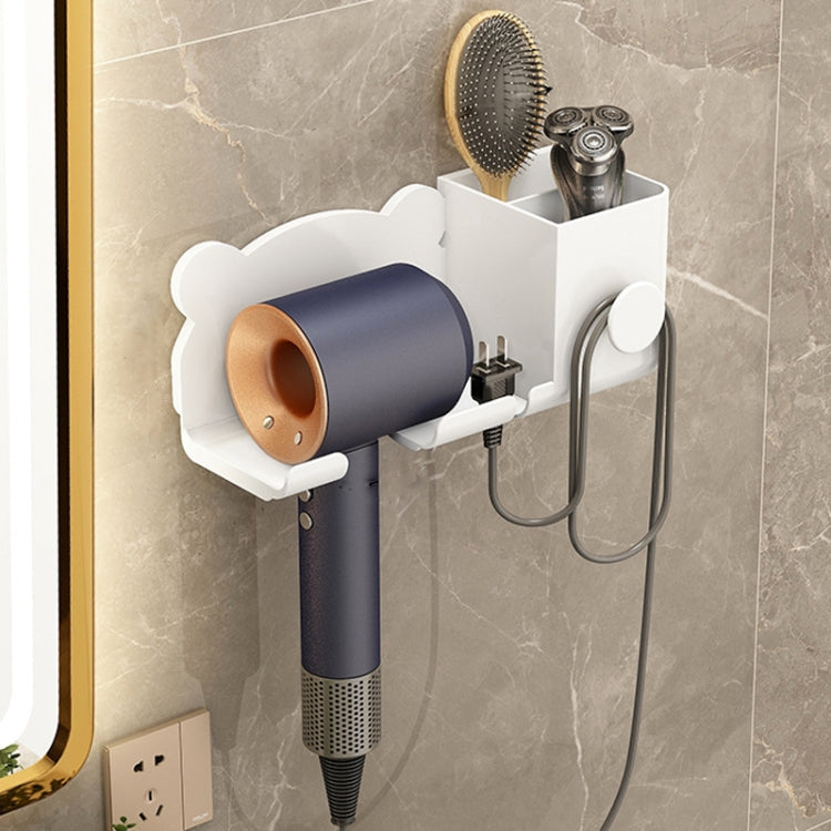 For Dyson Hair Dryer Wall-Mounted Holder Bathroom Shelf Storage Rack, Style: Upgrade White - Hair Dryers & Accessories by buy2fix | Online Shopping UK | buy2fix