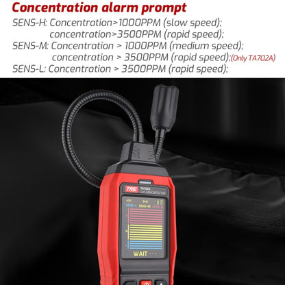 TASI TA702B Simulation Bar+Digital Display Cumbelo Gas Detector Portable Gas Testing Instrument Natural Gas Discovery Detective - Gas Monitor by TASI | Online Shopping UK | buy2fix