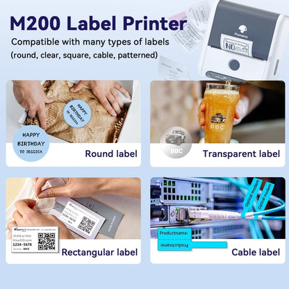 Phomemo M200 QR Code Tag Handheld Portable Bluetooth Thermal Label Printer(Black) - Printer by Phomemo | Online Shopping UK | buy2fix