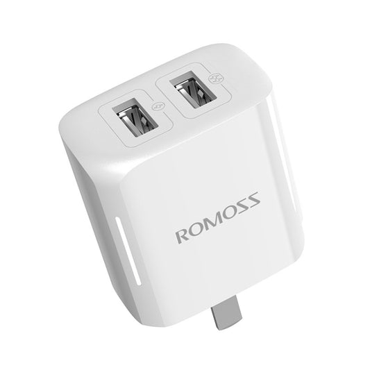 ROMOSS AC12T Foldable With Lamp  10.5W  2.1A Double USB Port Fast Charging Wall Charger,CN Plug - USB Charger by ROMOSS | Online Shopping UK | buy2fix