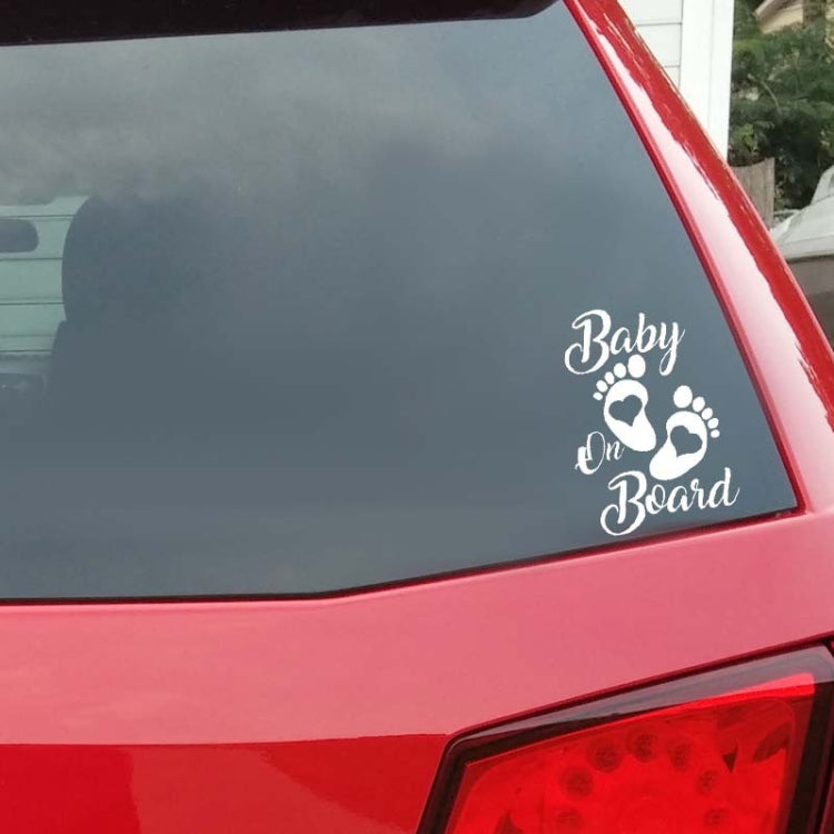 10pcs Baby On Board Warning Car Sticker Reflective Scratch Body Sticker(Black) - Decorative Sticker by buy2fix | Online Shopping UK | buy2fix