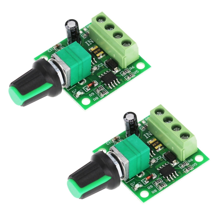 2pcs 1.8V/3V/5V/6V/12V 2A PWM DC Motor Governor Switch(1803BK) - Modules Expansions Accessories by buy2fix | Online Shopping UK | buy2fix