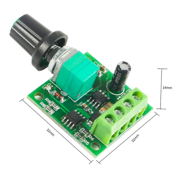 2pcs 1.8V/3V/5V/6V/12V 2A PWM DC Motor Governor Switch(1803BK) - Modules Expansions Accessories by buy2fix | Online Shopping UK | buy2fix