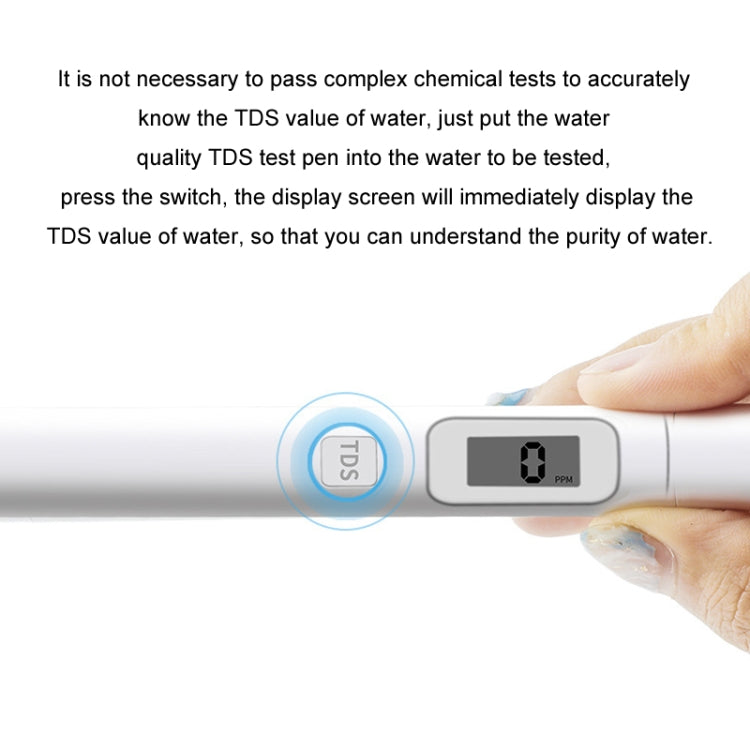 TDS Water Quality Test Pen High-Precision Drinking Tap Water Detector - Air & Water Quality Tester by buy2fix | Online Shopping UK | buy2fix