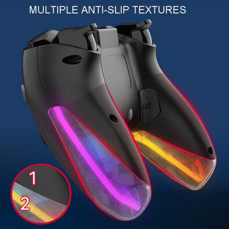 For PS4 Dazzle Color Light Wireless Bluetooth Grip(Black) - Gamepads by buy2fix | Online Shopping UK | buy2fix