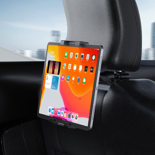 Car Rear Seat Folding Stretchable Headrest Tablet Bracket, Color: Metal Clamp Arm - Car Holders by buy2fix | Online Shopping UK | buy2fix