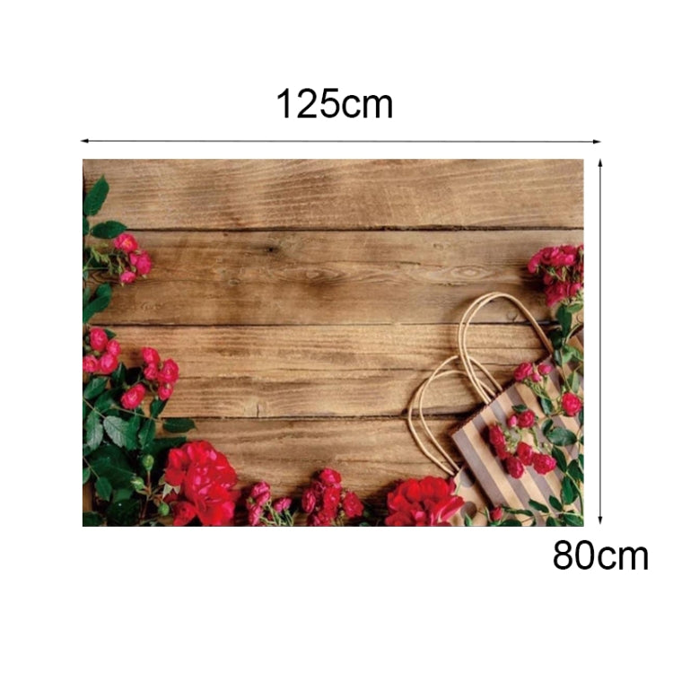 1.25x0.8m Wood Grain Flower Branch Props 3D Simulation Photography Background Cloth, Style: C-3568 - Wood Floor by buy2fix | Online Shopping UK | buy2fix