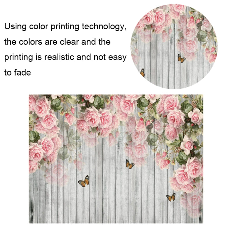 1.25x0.8m Wood Grain Flower Branch Props 3D Simulation Photography Background Cloth, Style: C-3568 - Wood Floor by buy2fix | Online Shopping UK | buy2fix