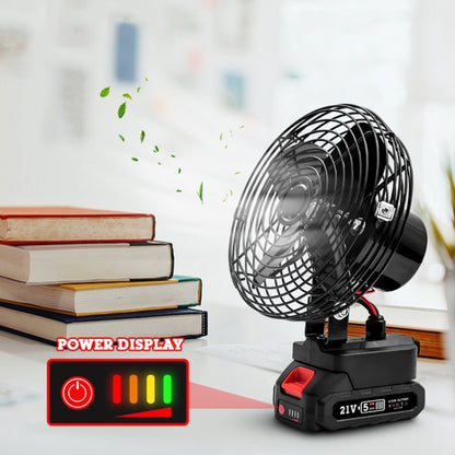 HILDA Portable Powerful Fan Outdoor Hair Dryer, With US Plug Adaptor, Style: 6 inch With 2 Battery(3000mAh) - Electric Fans by HILDA | Online Shopping UK | buy2fix