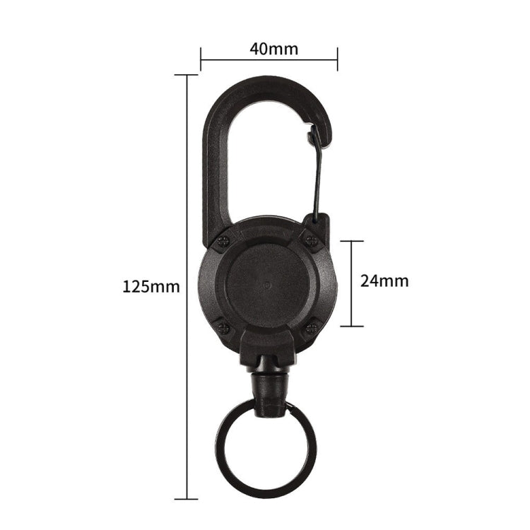 Flexible Climbing Backpack Buckle Retractable Pull Badges Reel Sports Keychain(Black) - Mountaineering Outfit by buy2fix | Online Shopping UK | buy2fix