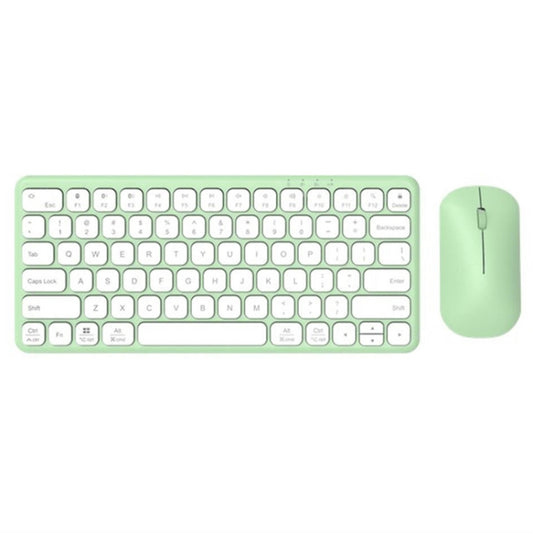 B087 2.4G Portable 78 Keys Dual Mode Wireless Bluetooth Keyboard And Mouse, Style: Keyboard Mouse Set Green - Wireless Keyboard by buy2fix | Online Shopping UK | buy2fix