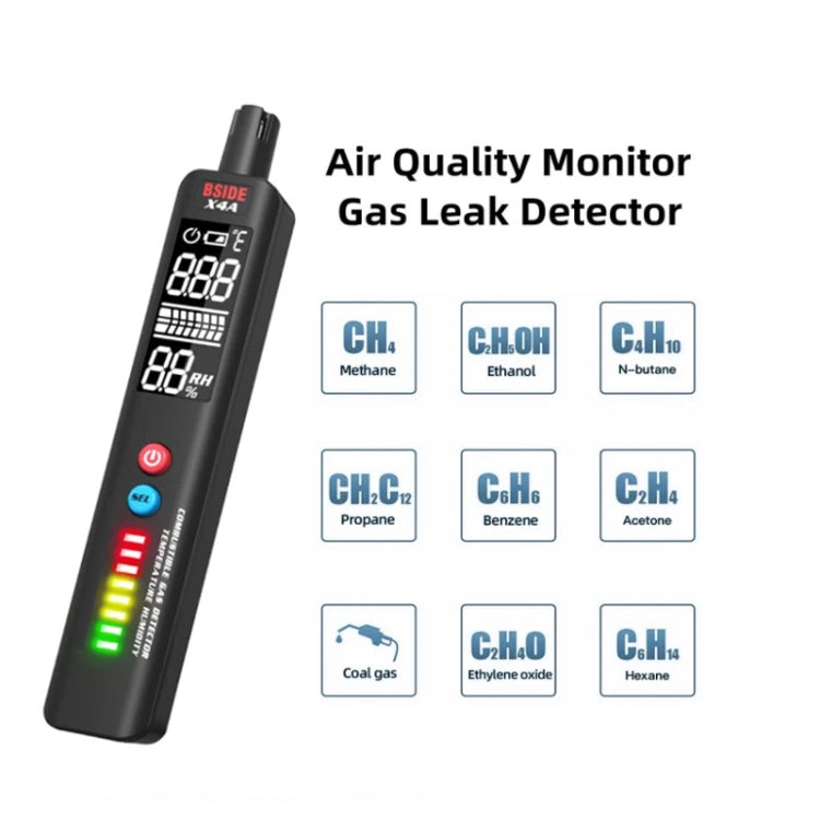 BSIDE X4A Portable Combustible Gas Detector Gas Leakage Alarm - Gas Monitor by BSIDE | Online Shopping UK | buy2fix