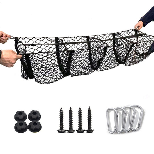 Pickup Truck Three-dimensional Net Bag Off-road Vehicle Trunk Luggage Net Bag, Size: 90x30cm(Four Pocket) - Stowing Tidying by buy2fix | Online Shopping UK | buy2fix