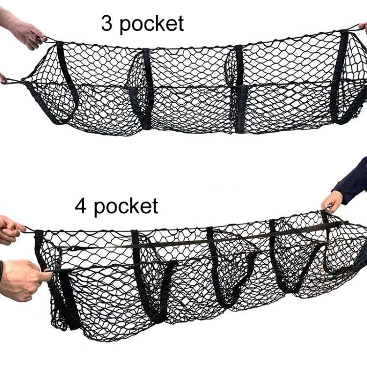 Pickup Truck Three-dimensional Net Bag Off-road Vehicle Trunk Luggage Net Bag, Size: 120x30cm(Three Pocket) - Stowing Tidying by buy2fix | Online Shopping UK | buy2fix